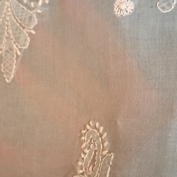 LARGE gorgeous ice-blue Indian kurta, embroidered, tunic, traditional, unique! - Picture 10 of 10